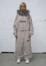Fallen Studded Oversized Sweatpants Bone-2