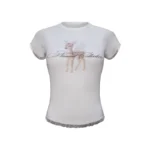Fawn Deer Baby Tee White