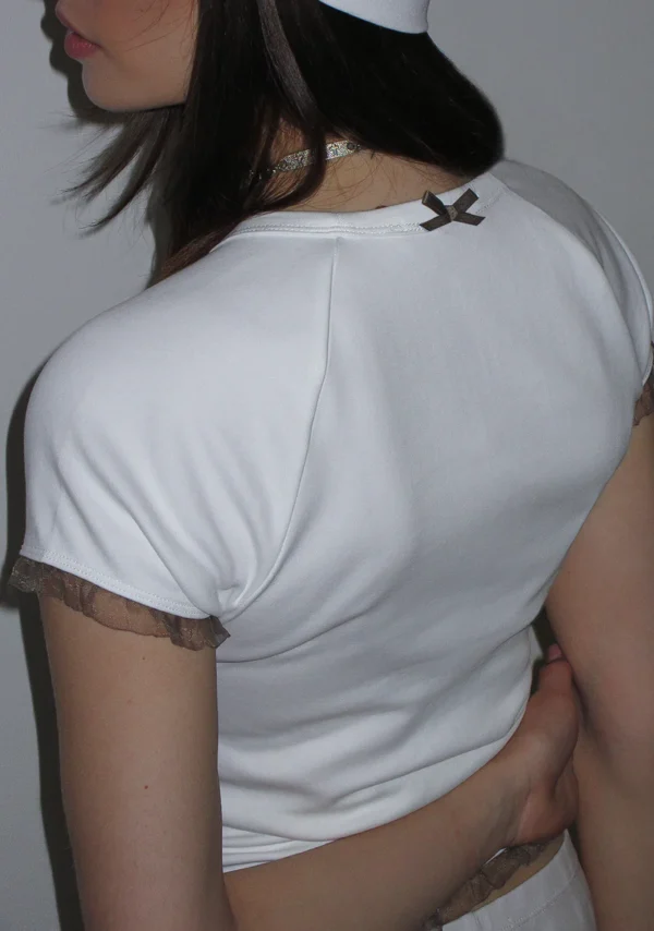 Fawn Deer Baby Tee White-3