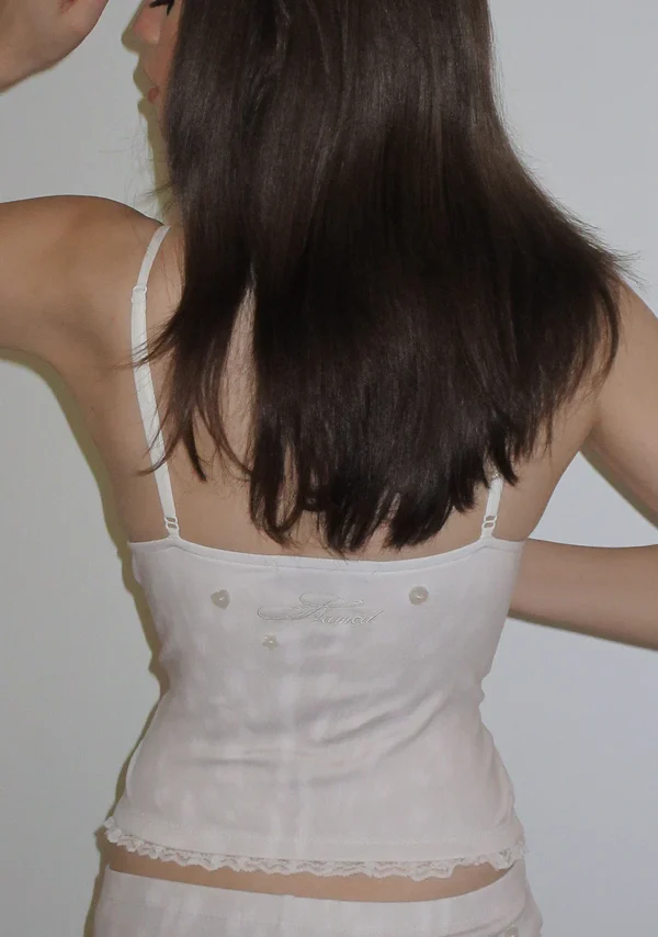 Fawn Fitted Cami Top Off White-3