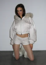 Fawn Micro Hotpant Shorts Off White-1