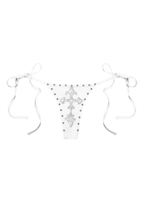 Feral Studded Bikini Bottoms White