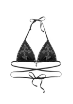 Feral Studded Bikini Top Black