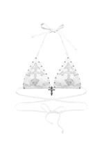 Feral Studded Bikini Top White