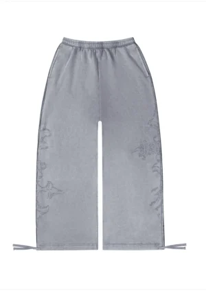Feral Studded Oversized Sweatpants Washed Grey