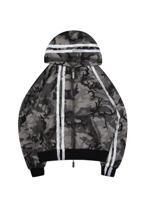 Grime ZIP Hoodie Grey Camo