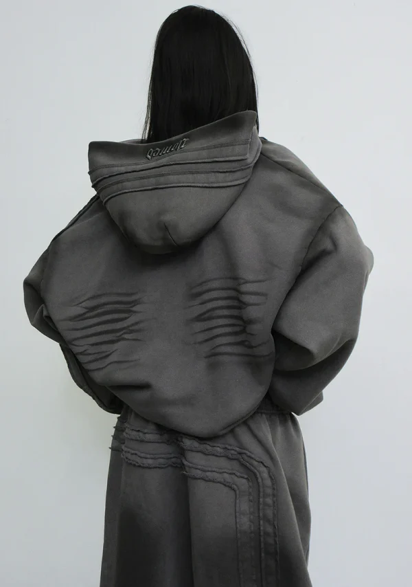 Grime ZIP Hoodie Washed Slate-2