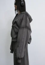 Grime ZIP Hoodie Washed Slate-4