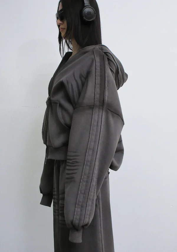 Grime ZIP Hoodie Washed Slate-4