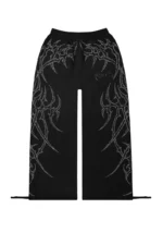 Haunt Studded Oversized Sweatpants Black-1