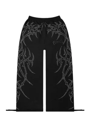 Haunt Studded Oversized Sweatpants Black-1