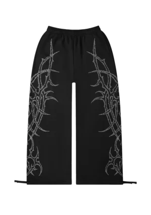 Haunt Studded Oversized Sweatpants Black