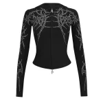 Haunt Studded Sculpt Stretch ZIP Hoodie Black
