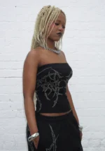 Haunt Studded Tube Top Black-1