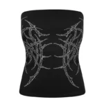 Haunt Studded Tube Top Black