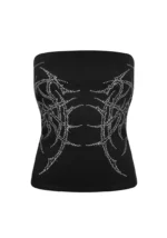 Haunt Studded Tube Top Black