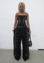 Haunt Studded Tube Top Black-2