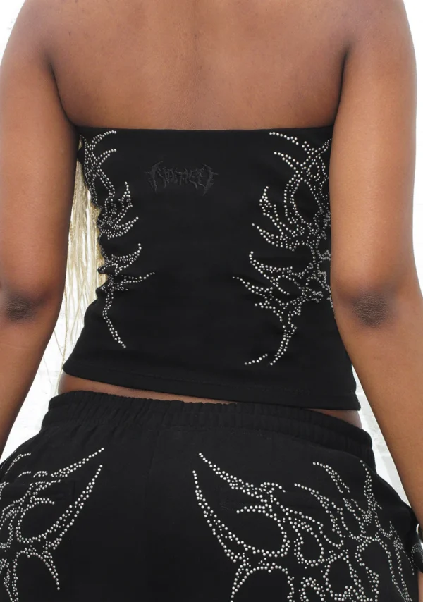 Haunt Studded Tube Top Black-3