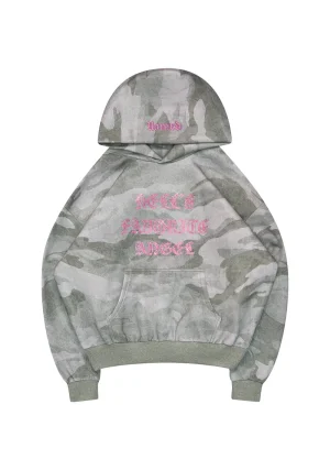 Hell's Favorite Rhinestone Pullover Hoodie Camo