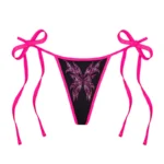 Idol Rhinestone Cheeky Bikini Bottoms Black