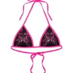 Idol Rhinestone Triangle Bikini Top Black