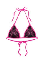 Idol Rhinestone Triangle Bikini Top Black