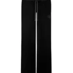 Idol Rhinestone Velour Sweatpants Black