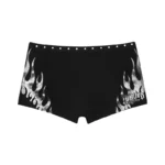 Ignite Rhinestone Micro Hotpant Shorts Black