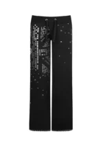 Knight Studded Fitted Pants Black