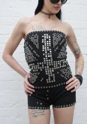 Knight Studded Tube Top Black-1