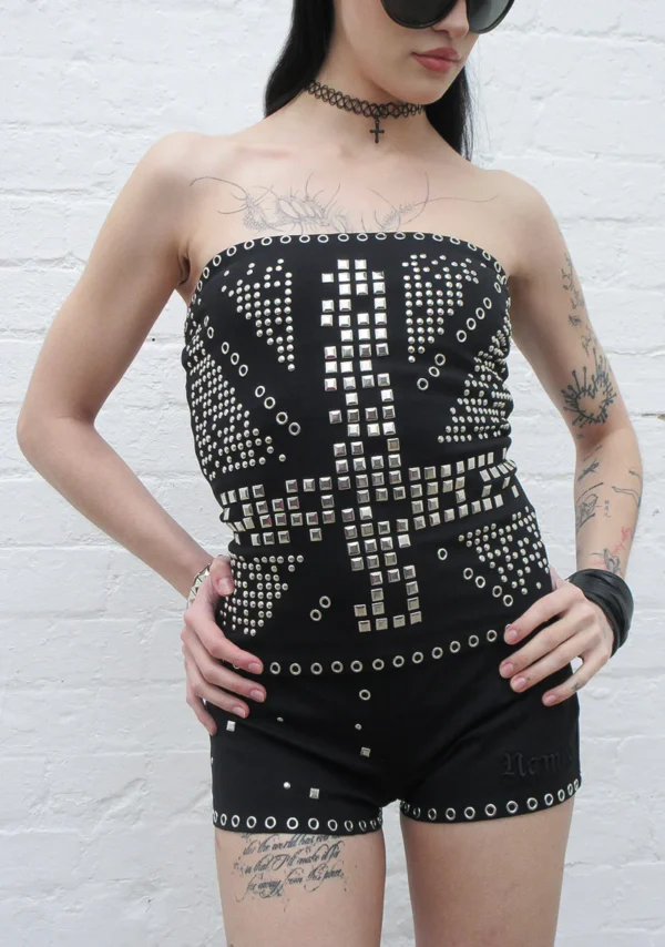 Knight Studded Tube Top Black-1