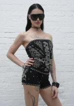 Knight Studded Tube Top Black-4