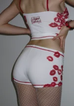 Lovebite Kiss Micro Hotpant Shorts White-3
