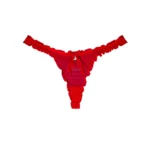 Lovebite Sheer Mesh Scrunch Thong Red