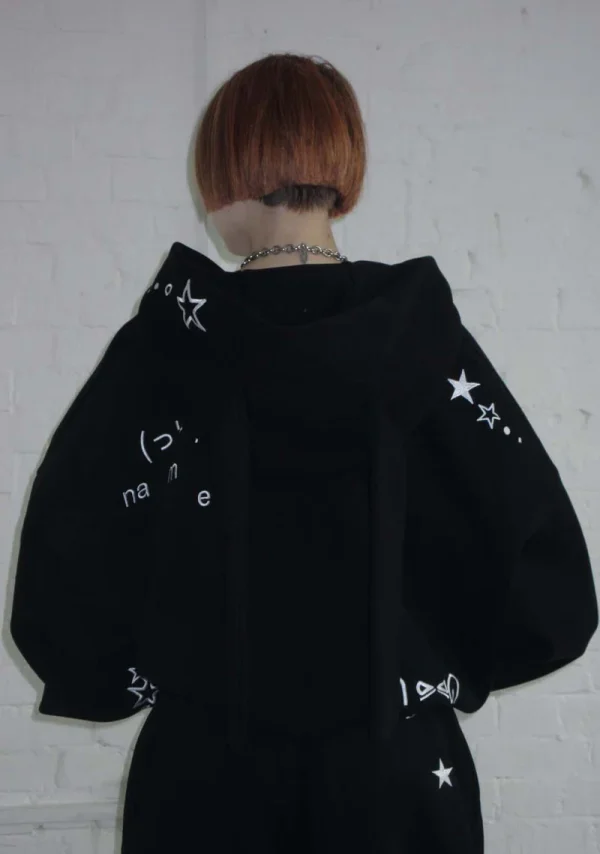 Malfunction Bunny ZIP Hoodie Black (Detachable Ears)-2