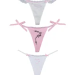 Malfunction Thong Baby Pink And White (3 Pack)
