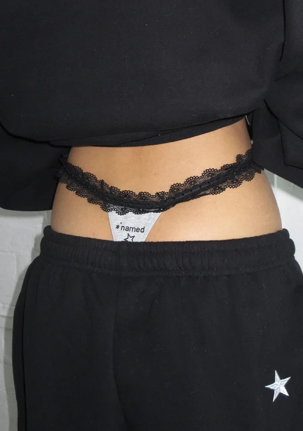 Malfunction Thong Black And Grey Marl (3 Pack)-2