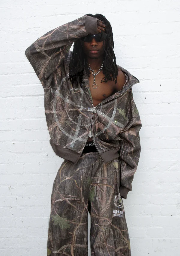 Mission Rhinestone ZIP Hoodie Tree Camo-1