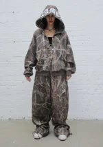 Mission Rhinestone ZIP Hoodie Tree Camo-3