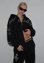 Muse Studded ZIP Hoodie Black-1