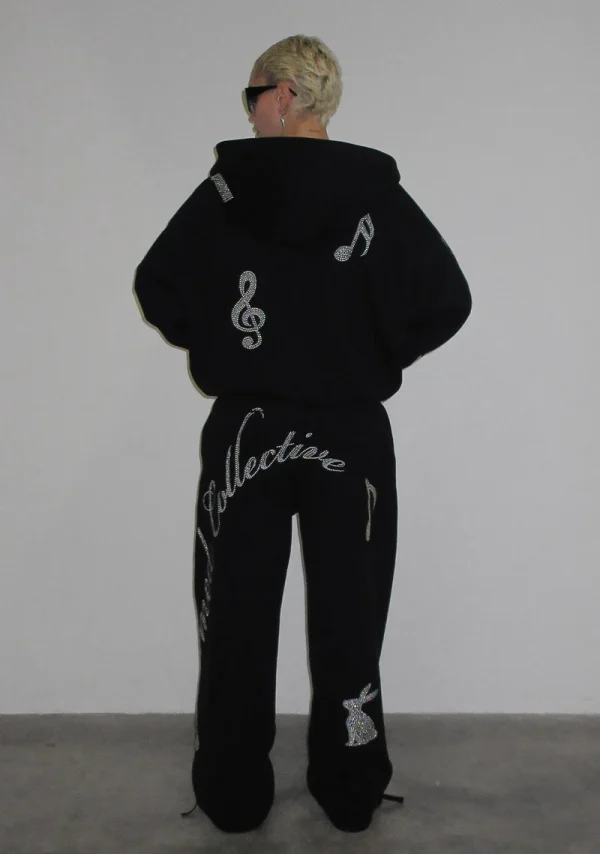Muse Studded ZIP Hoodie Black-2