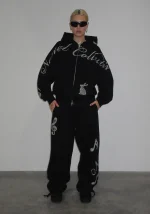 Muse Studded ZIP Hoodie Black-4