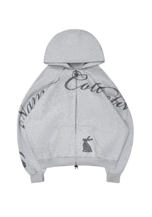 Muse Studded ZIP Hoodie Grey Marl