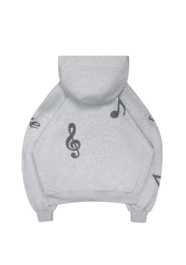 Muse Studded ZIP Hoodie Grey Marl-6