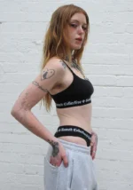 Named Classics Logo Bralette Black-2