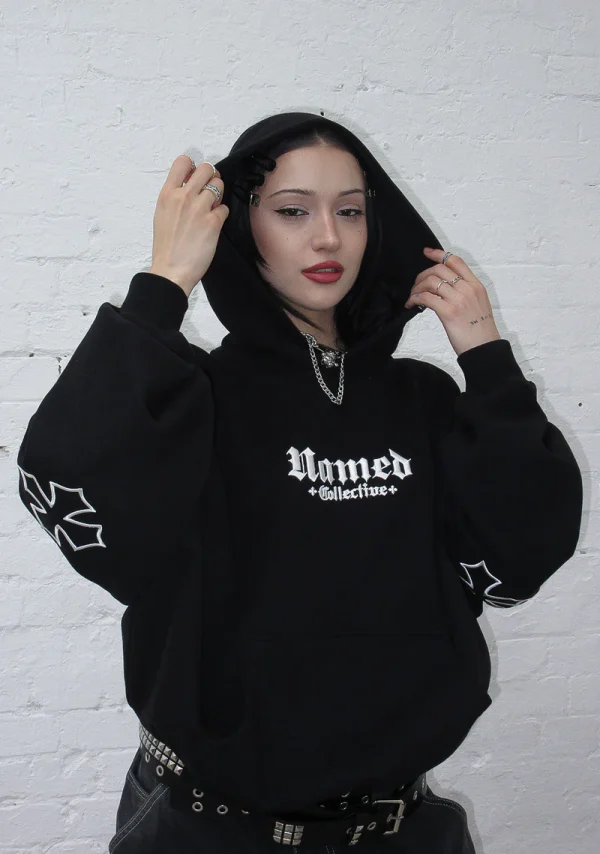 Named Classics Logo Pullover Hoodie Black-2