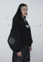 Named Classics Logo Pullover Hoodie Black-4