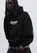 Named Classics Logo Pullover Hoodie Black-5