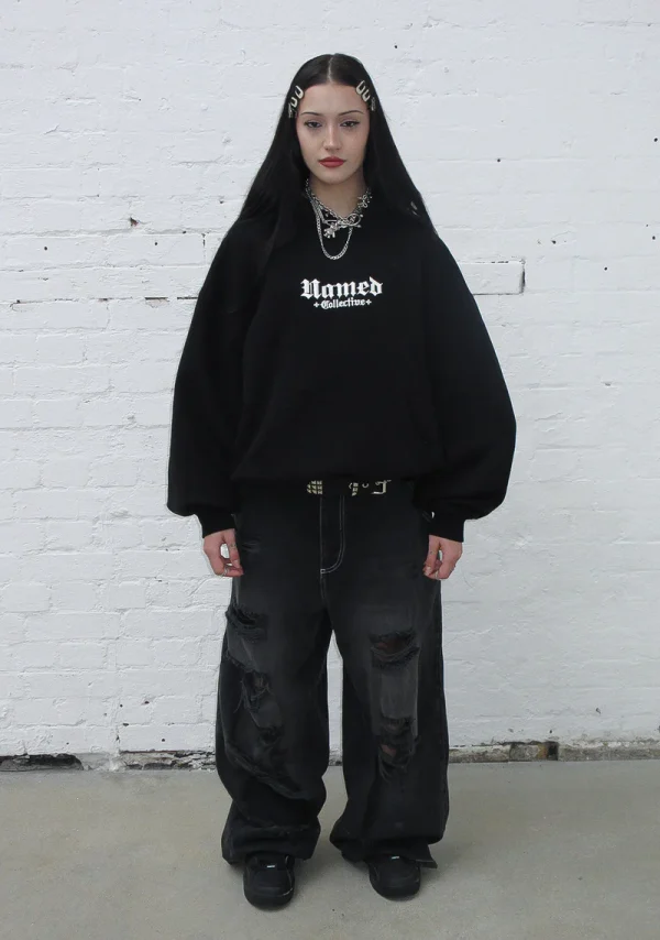 Named Classics Logo Pullover Hoodie Black-6