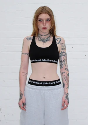 Named Classics Logo Racerback Bralette Black-1